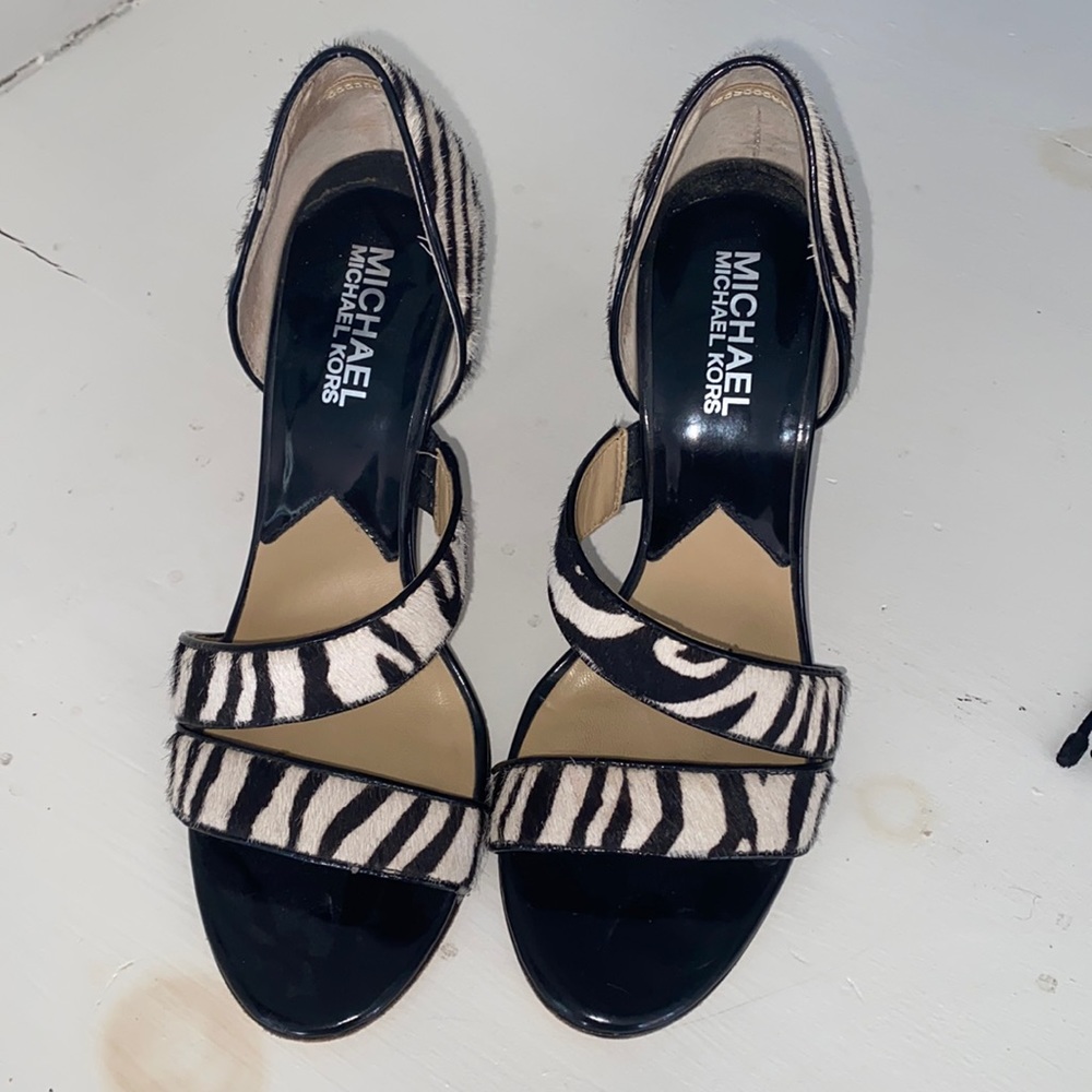 Michael Kors zebra print sandal
